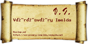Vörösváry Imelda névjegykártya